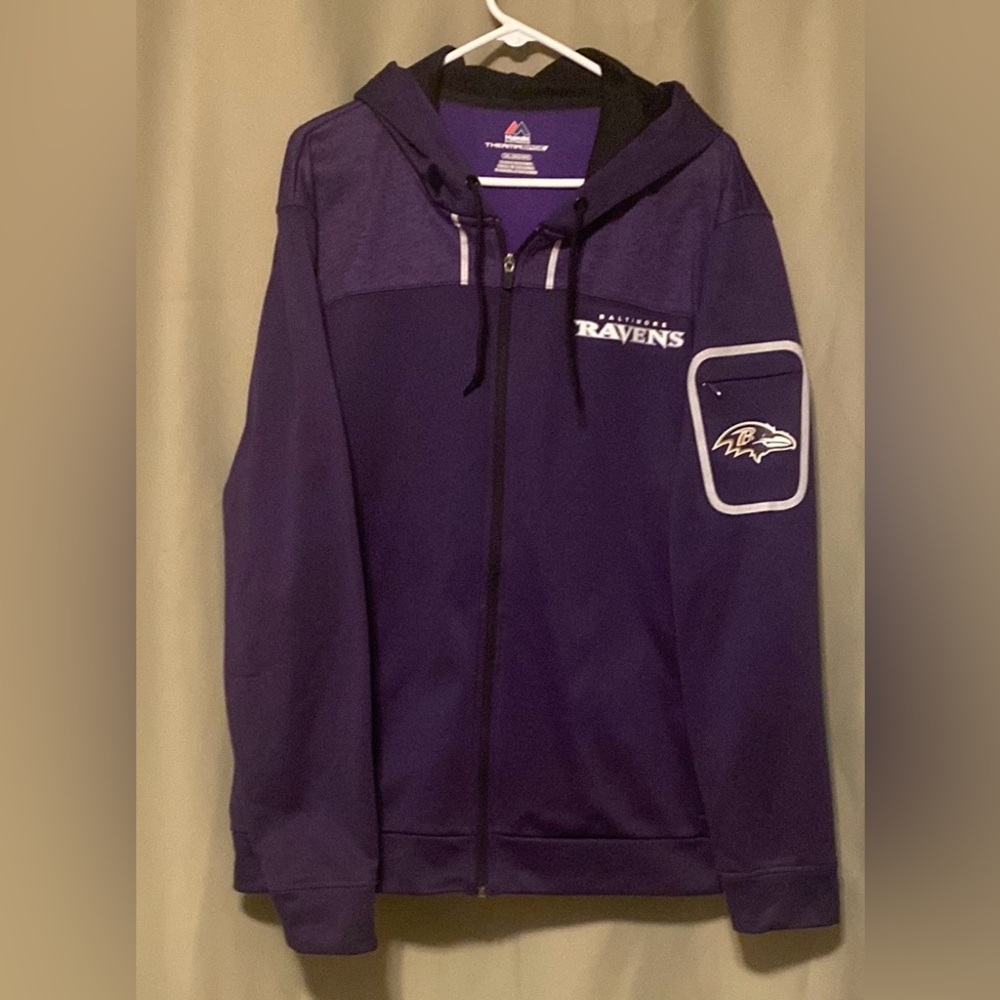 Baltimore Ravens Majestic Thermabase Scouting Jacket Purple Mens  2XL